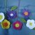 Häkelanleitung Blüten, Blumen mit Blatt, Primel, Applikation, Tischdeko, Aufhänger