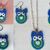 Crochet Pattern Owl Jewlry, pendant, earrings, key chain