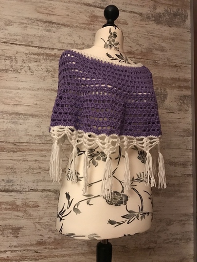Häkelanleitung Schulterwärmer/Poncho "Purple" - alle Größen!