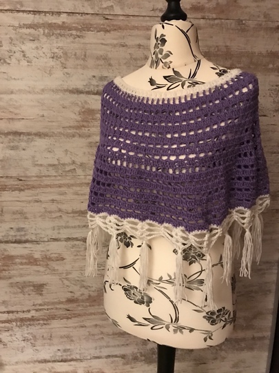 Häkelanleitung Schulterwärmer/Poncho "Purple" - alle Größen!