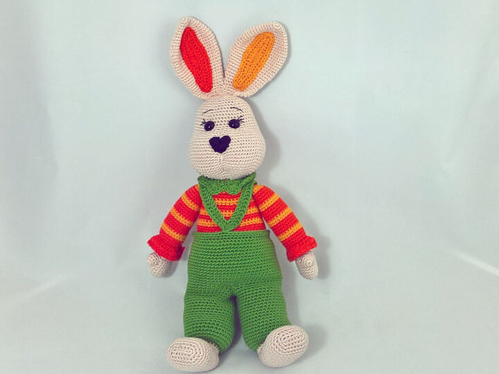 Häkelanleitung Kuschelhase - für Spieluhren geeignet