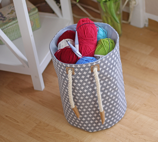 Schnittmuster Korb Stoffkorb Wäschekorb nähen