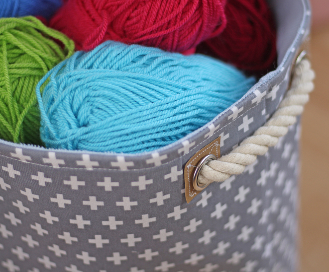 Schnittmuster Korb Stoffkorb Wäschekorb nähen