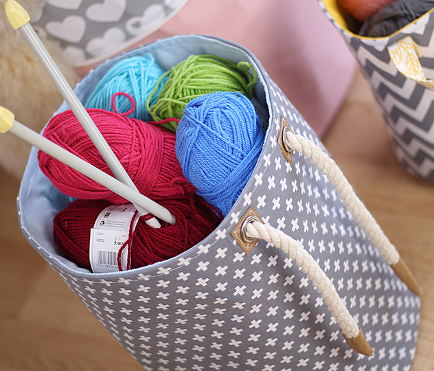 Schnittmuster Korb Stoffkorb Wäschekorb nähen