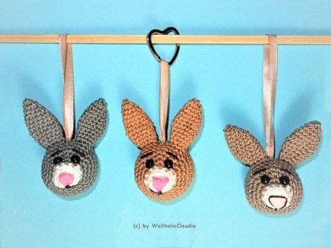 Häkelanleitung Schlüsselanhänger - Taschenbaumler Hase