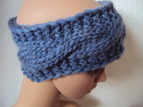 Strickanleitung Stirnband mit Zopf