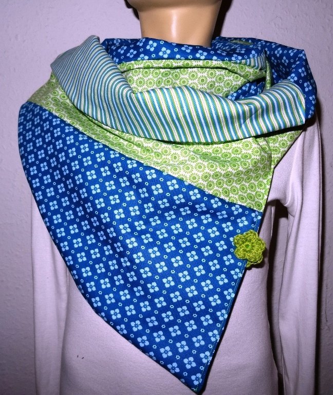 Der Loop mit der Ecke nähen