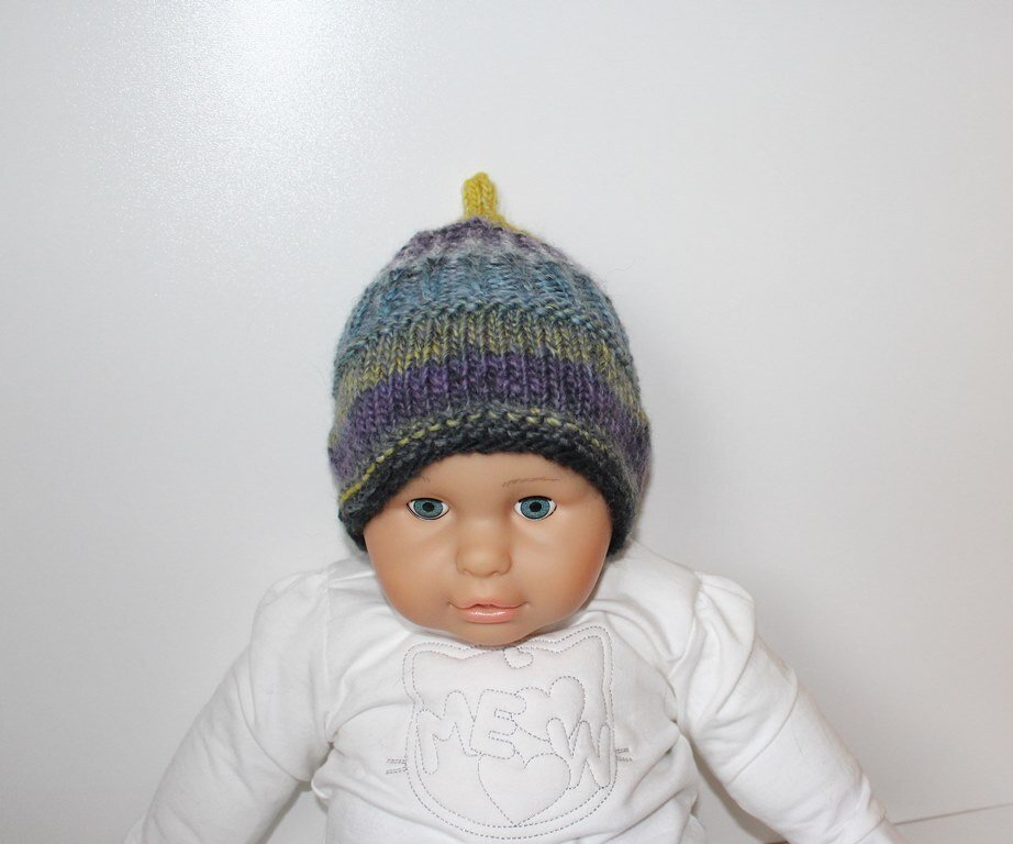 Strickanleitung Baby-Mütze, Babymütze ca. 4 - 10 Monate, unisex - Bild 5