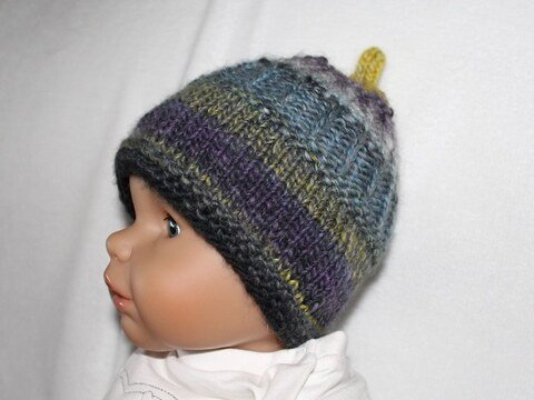 Strickanleitung Baby-Mütze, Babymütze ca. 4 - 10 Monate, unisex