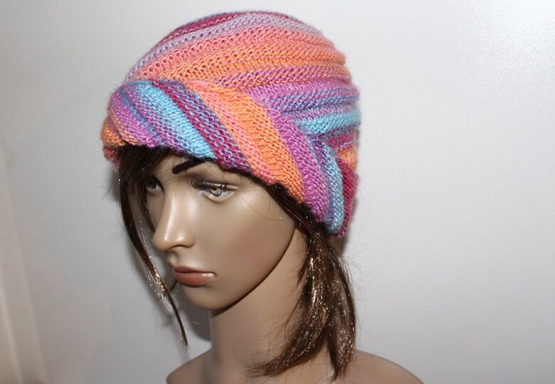Strickanleitung Wirbel-Beanie, Spiralmütze für Erwachsene   #133