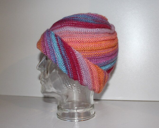 Strickanleitung Wirbel-Beanie, Spiralmütze für Erwachsene   #133