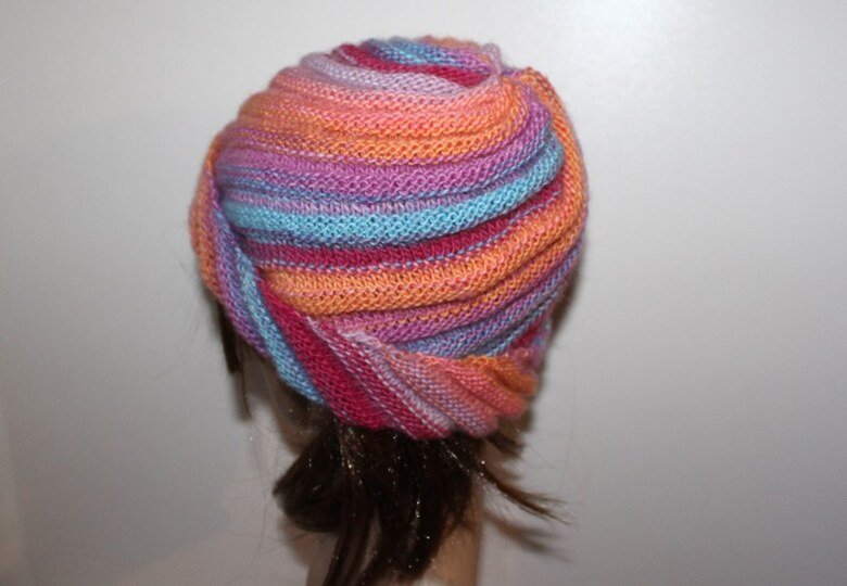 Strickanleitung Wirbel-Beanie, Spiralmütze für Erwachsene   #133