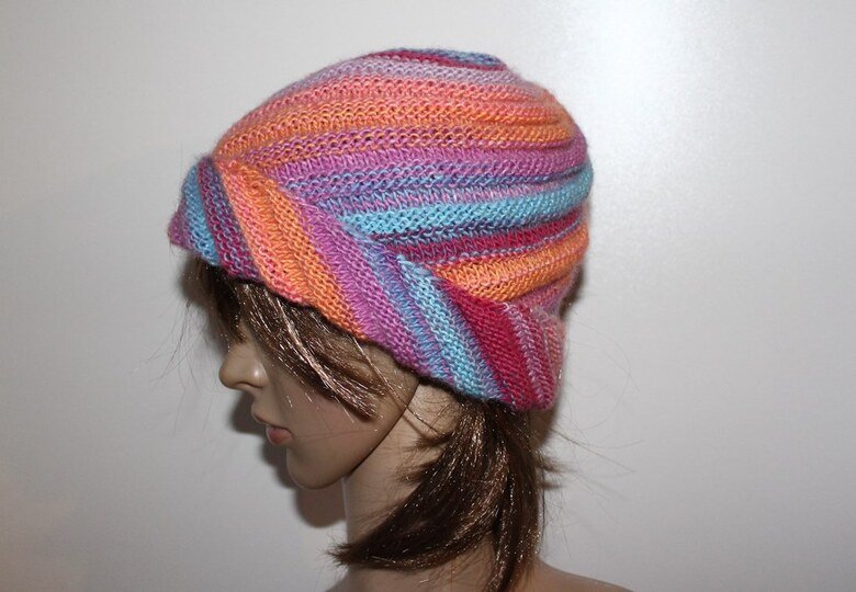 Strickanleitung Wirbel-Beanie, Spiralmütze für Erwachsene   #133