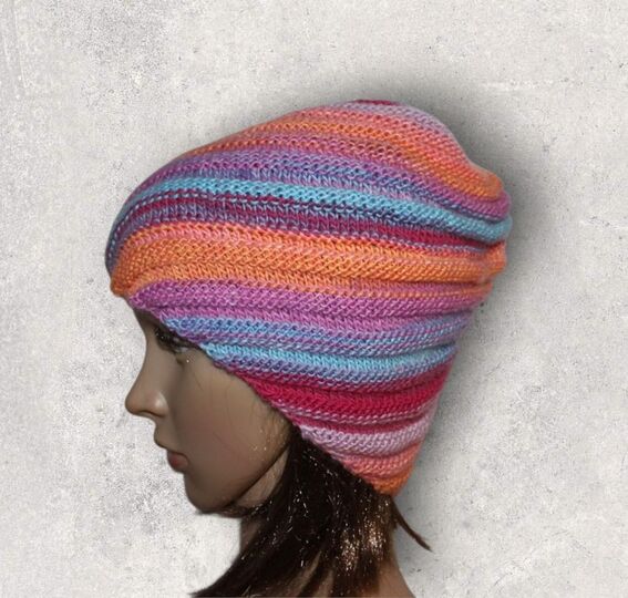 Strickanleitung Wirbel-Beanie, Spiralmütze für Erwachsene   #133