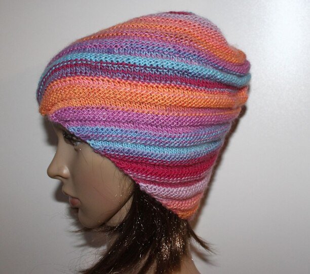 Strickanleitung Wirbel-Beanie, Spiralmütze für Erwachsene   #133