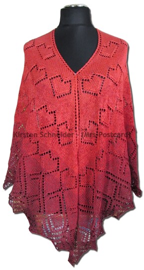 Anleitung für das Tuch Liebelei - ein Dreieckstuch ohne Spitze - mit 2 Abschlußkanten