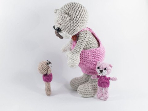 Haekelicious Bären Kombi-Paket 2 Anleitungen Mama und Baby