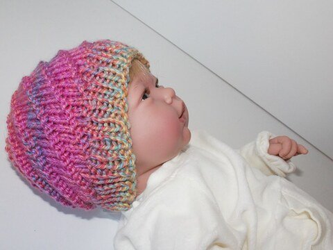 Strickanleitung Baby-Mütze, Babymütze, Wendemütze, 0 - 4 Monate