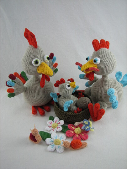 Großes Sparset: Häkelanleitung "Familie Frederik Hahn"