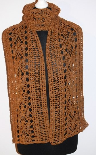 Häkelanleitung Lace Stola Filetinao Lochmuster für Bobbel