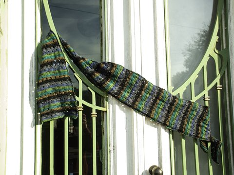 Lochmusterschal "Emmentaler Scarf" Anleitung zum Stricken