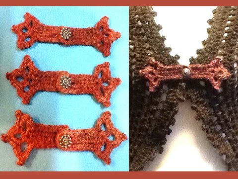 schöner Posamenten Verschluss für Jacken, Mäntel, Ponchos