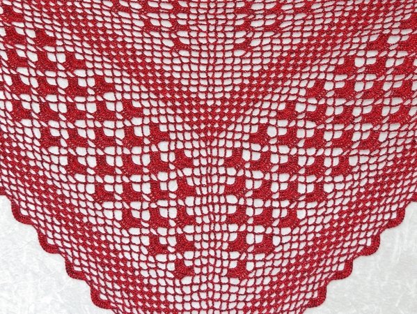Crochet pattern triangle shawl, laceshawl Fuego