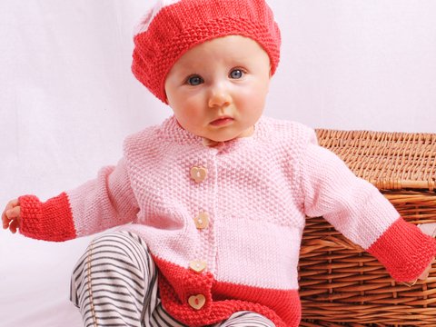 Strickanleitung Babymantel Rapunzel in den Größen 62 bis 92, Anfänger