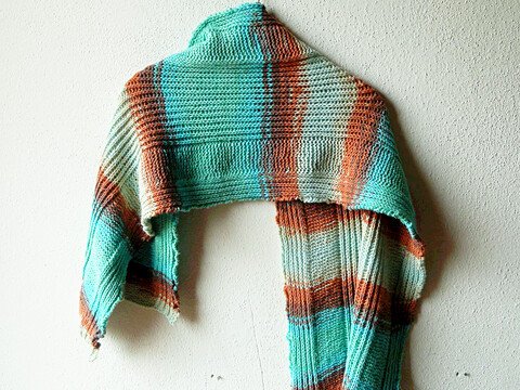 Strickmuster rechteckige Stola in Patentmuster "Alize Wrap"