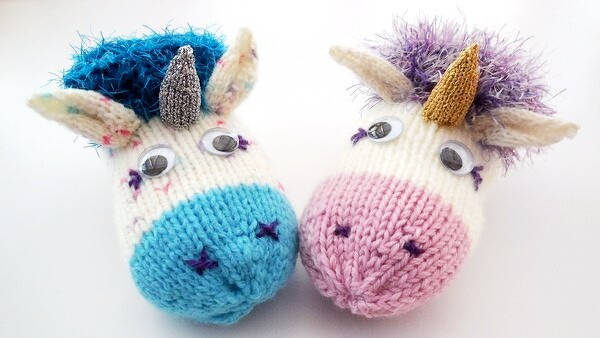 Strickanleitung Hausschuhe Einhorn Kinder - Universalgröße ca. 25 - 35