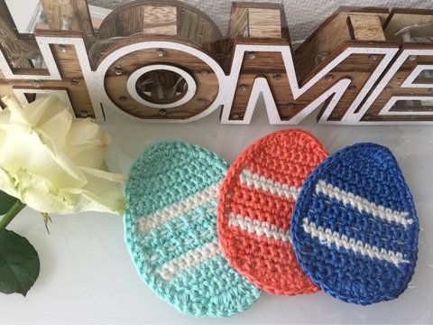 Häkelanleitung Untersetzer als Osterei