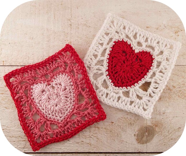H&auml;kelanleitung Herz und Granny Square