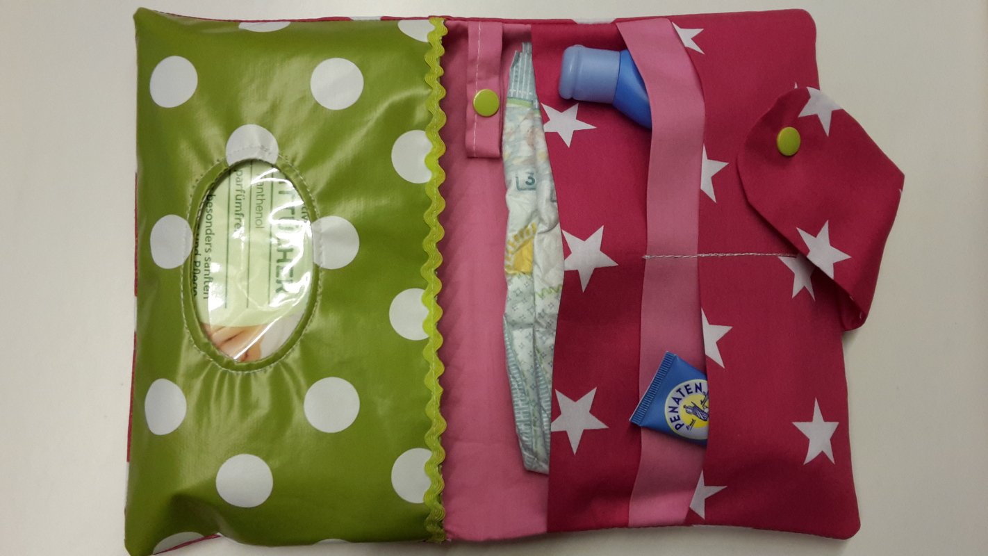 DIY Nähanleitung Xxl Windeltasche mit Feuchttuchfach inkl. Schnittmuster 