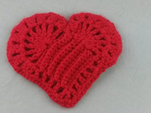 geripptes Herz - Häkelanleitung
