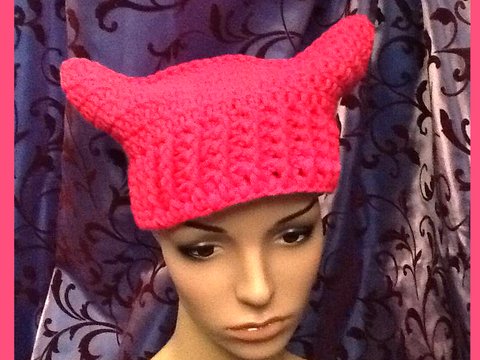   schneller Pussy Hat gehäkelt