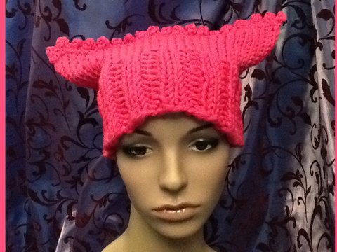 schneller und einfacher  Pussy Hat gestrickt