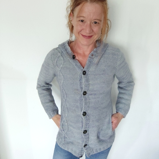 Knitting Pattern Hooded Cardigan – Seamless Knitted Jacket Twinning
