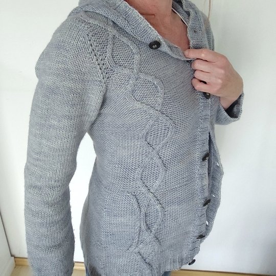 Strickanleitung Jacke ohne Nähte "Twining"