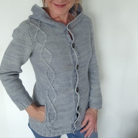 Strickanleitung Jacke ohne Nähte "Twining"