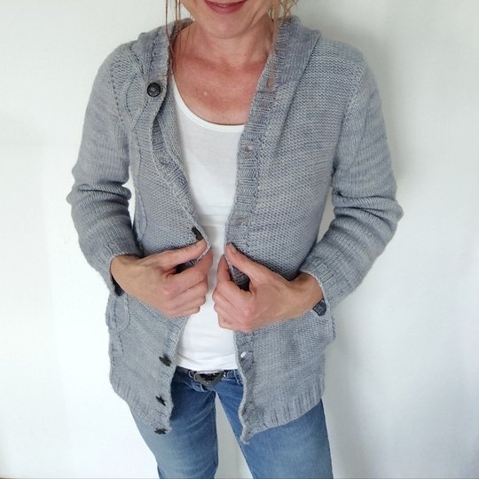 Strickanleitung Jacke ohne Nähte "Twining"