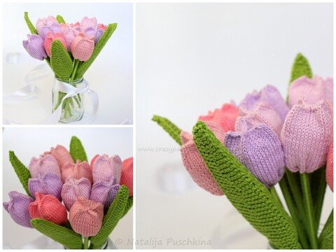 Immer frische Tulpen - Strickanleitung