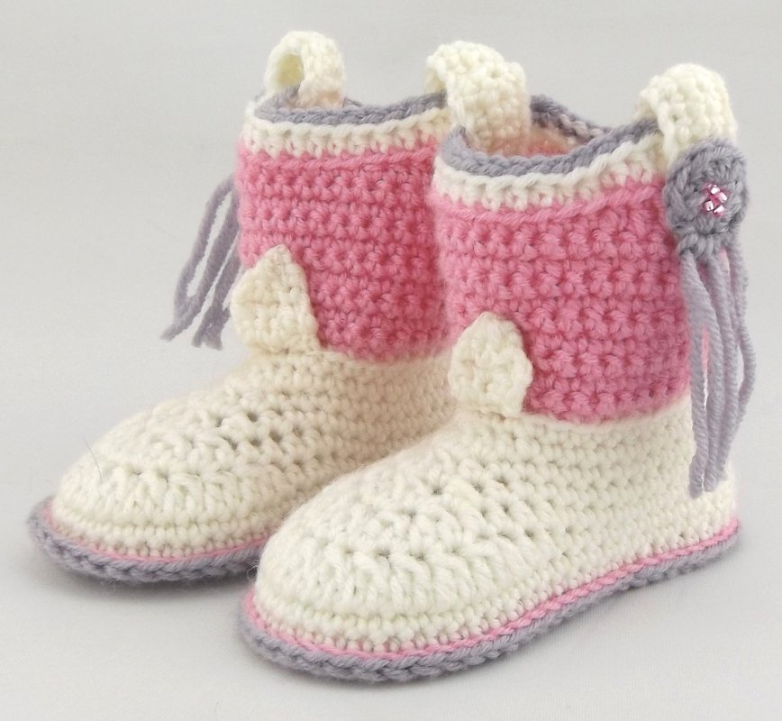Häkelanleitung Babyschuhe "Cowboy Boots", 2 - 6 Monate - Bild 2