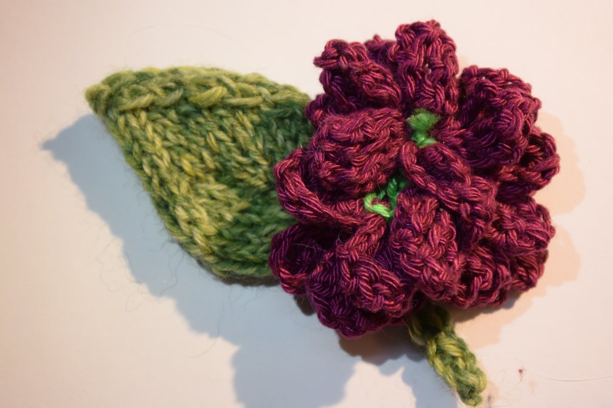 Blatt gestrickt zwei varianten Nr. o2