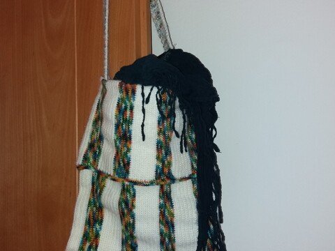 Tasche (weiß bunt gestreift)