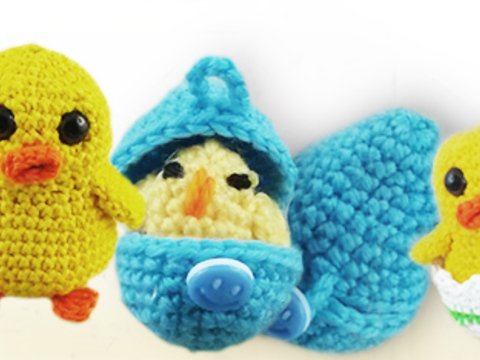 Häkelanleitung - Osterküken im Ei