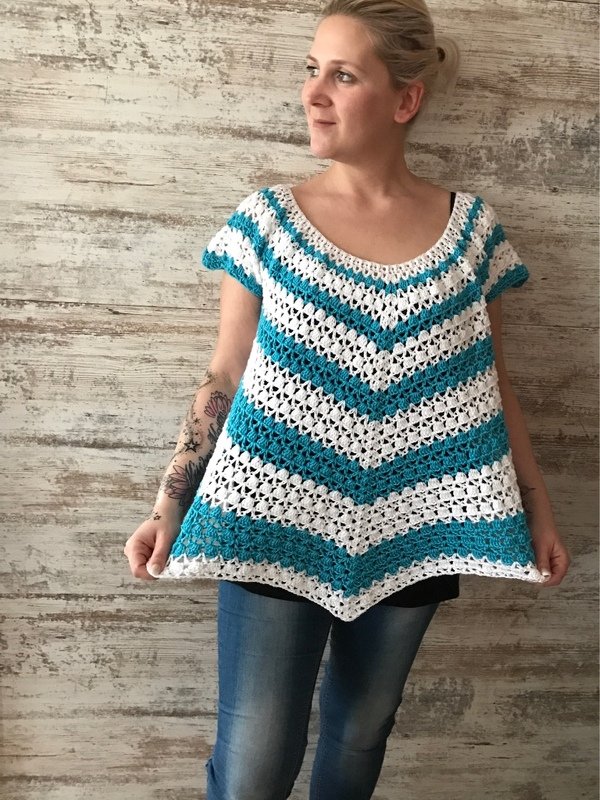 Häkelanleitung Shirt "Star" - alle Größen