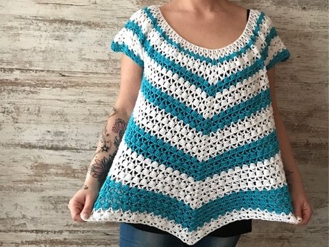 Häkelanleitung Shirt "Star" - alle Größen