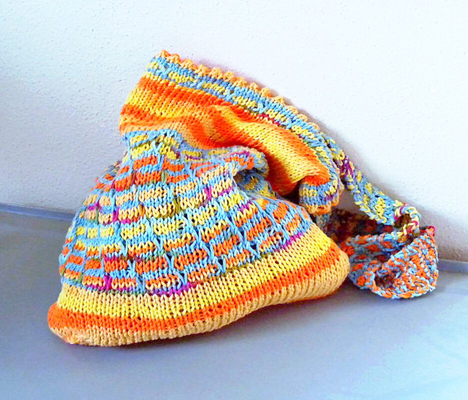 Strickanleitung Einkaufstasche in Mosaikmuster "Caribbean Dreams"