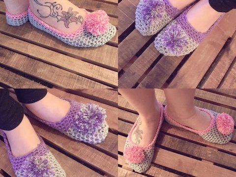 Häkelanleitung Puschen "Tinkerbell"