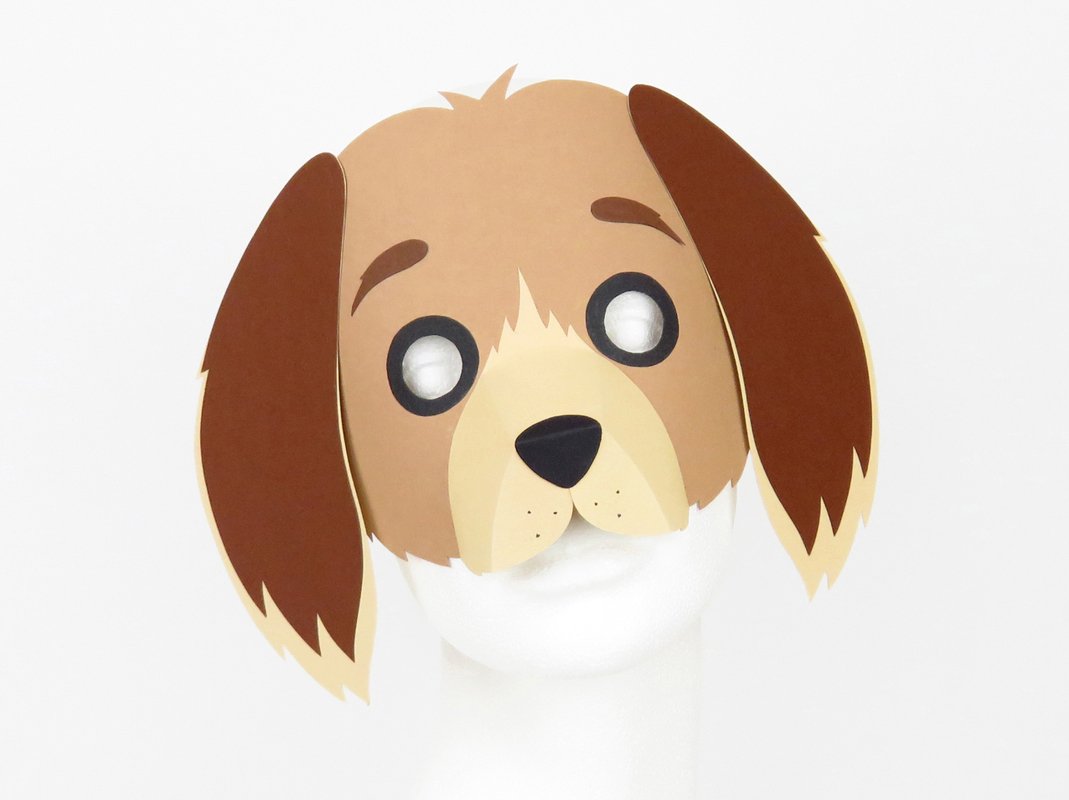 Halbmaske – Hund – Bastelanleitung und Vorlagen - Bild 3